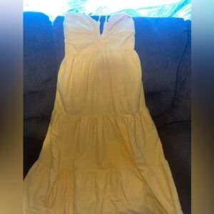 Yellow beach sleeveless dress from the Dominican Republic